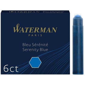 WATERMAN : Boite de cartouches d'encre - Bleu S0110950