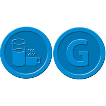 SIGEL WM007 Jetons contre-valeurs - Boissons - Bleu