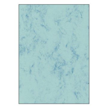 SIGEL DP261 : Lot de 100 feuilles marbrées - Format A4 - Bleu