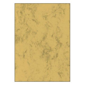 SIGEL DP262 : Lot de 100 feuilles marbrées - Format A4 - Brun sable