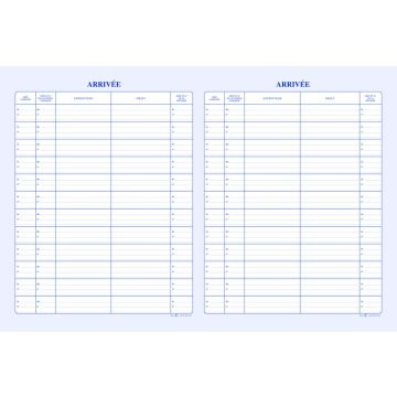 ELVE : Registre toilé de 200 pages - Enregistrement du courrier - Arrivée 520