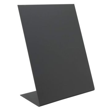 Lot de 3 ardoises de table inclinées noires - 148 x 210 mm : SECURIT L-Boards (TBA-BL-A5)