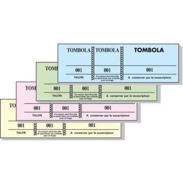 TOMBOLA : Lot de 1.000 de tickets (Carnet de coupons détachables) 96500E