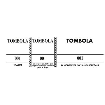 TOMBOLA :Tickets BLANC 96500E Exacompta