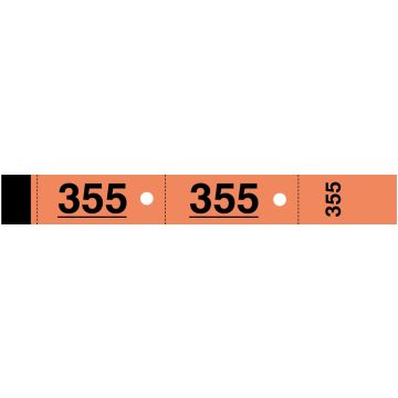 TICKETS VESTIAIRES Carnet de 50 coupons Orange ELVE 265