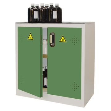 Armoire Vert pour produits dangereux - 155 Litres TRIONYX AZ110V fermé