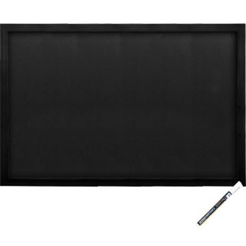 Ardoise murale - Cadre noir - 600 x 800 mm : SECURIT Woody Visuel