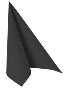 Lot de 50 Serviettes en papier - Noir - 400 x 400 mm : PAPSTAR ROYAL Collection image