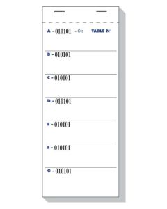 COGIR  11892 : Lot de blocs  PIZZA - Carnet autocopiant  Dupli - 235 x 95 mm (Restaurant et pizzeria)