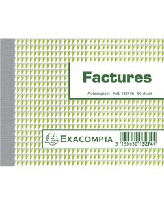 Carnet de Factures Exacompta 13274E Petit Format