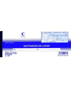 Carnet avec souche - Quittance de loyer ELVE 137