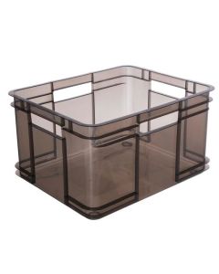 Bac de rangement Euro-Box XL - 28 litres - Gris transparent : KEEEPER Bruno