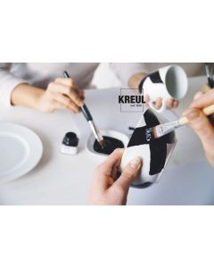 Lot de 6 peintures brillantes pour porcelaine - 6 x 20 ml - Assortiment : KREUL Exemple