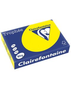 Ramette de papier Trophée de 500 feuilles A3 - Jaune soleil : CLAIREFONTAINE Image