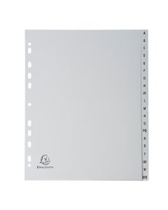 EXACOMPTA : Jeu de 20 intercalaires alphabétiques en pp - 245 x 297 mm