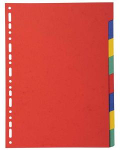 Jeu de 8 Intercalaires A4 en carte recyclée teintée - Assortiment EXACOMPTA Visuel