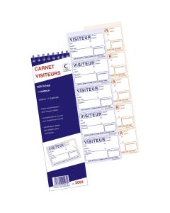 ELVE : Lot de 5 carnets autocopiants - Visiteurs 2093 Pour badge