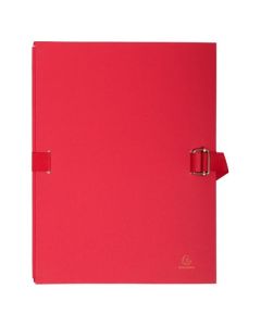 EXACOMPTA Chemises toilées à sangle - Rouge 223075E