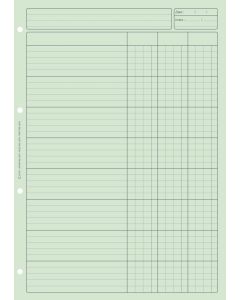 BLOC AUDIT VERT : 3 colonnes - Feuille de travail (ELVE 2633)
