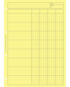 BLOC AUDIT JAUNE : 4 colonnes avec en-tête 2641 Elve