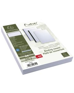 Couverture pour Reliure A4 - Grain toilé - Blanc EXACOMPTA Lot de 100 Visuel