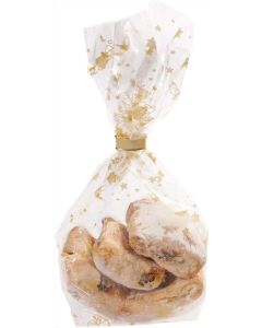 Sachet de Noël transparent avec fond - 145 x 235 mm : FOLIA Lot de 10 Exemple