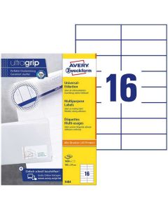 Étiquettes 105 x 37 mm AVERY Ecologique Lot de 1600