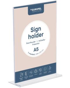 Présentoir de table droit - Portrait - A5 : EUROPEL image