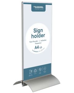 Présentoir de table incliné avec porte-cartes - Portrait - A4 : EUROPEL image