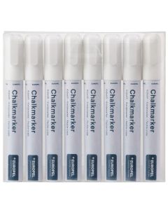 Marqueurs à craie - 6 mm - Blanc : EUROPEL Lot de 8 image