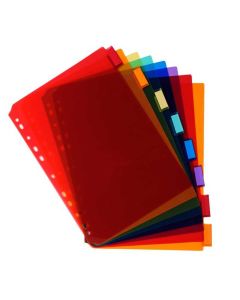 EXACOMPTA : Jeu de 8 intercalaires translucides polypropylène avec porte-étiquette 3908E