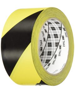 Ruban adhésif PVC souple - Noir/Jaune : 3M SCOTCH Visuel