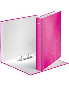 Photo Classeur à 4 anneaux de 25 mm - Dos 40 mm - Rose LEITZ WOW
