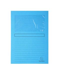 EXACOMPTA  50162E : Chemises à fenêtre Super - Bleu