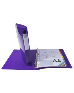 Classeur souple Iderama - 4 anneaux de 30 mm - Violet EXACOMPTA Exemple