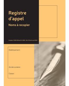Cahier d'appels journaliers - Noms à recopier Ecole LE DAUPHIN