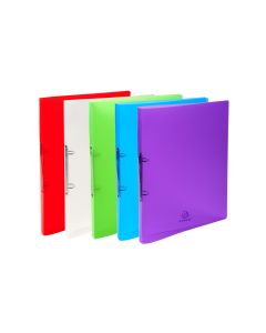 Exacompta 54198E Crystal : Classeur souple Assortiment - 2 anneaux