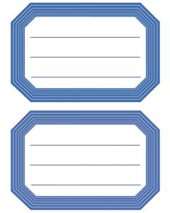 Etiquettes pour Livres - 82 x 55 mm - Contour Bleu : HERMA Lot de 12 Visuel