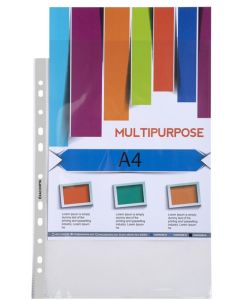 Pochettes perforées Qualité Supérieure - A4  - Cristal : EXACOMPTA Lot de 100 image