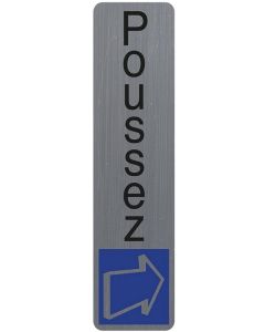 Plaque verticale adhésive de signalisation - Poussez : EXACOMPTA image