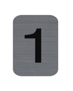 Plaque verticale adhésive de signalisation à chiffre - 1 : EXACOMPTA image