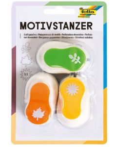 Perforateurs Soleil, Feuille d'Erable et Fleur FOLIA Lot de 3 IMAGE