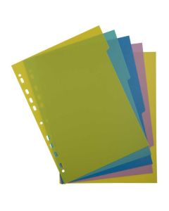 Jeu de 5 Intercalaires A4 en PP recyclé - Assortiment : EXACOMPTA Forever Young image