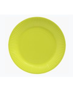 Assiette jetable en carton - Vert Kiwi - 230 mm PRO NAPPE Lot de 20