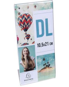 Chevalet - Présentoir incliné - DL 100 x 210 mm - Cristal : EXACOMPTA Office image