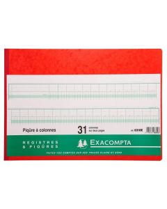 EXACOMPTA 8310E : Registre - 31 colonnes sur 2 pages - 280 x 380 mm Couverture