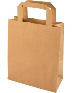 Sac en Papier - 180 x 100 x 220 mm - Kraft Brun PAPSTAR Lot de 50 image