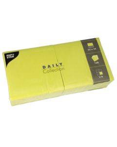 Photo Lot de 250 Serviettes de table unies - Vert pomme : PAP STAR 