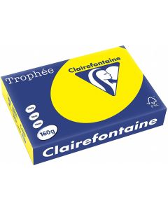 Ramette de papier Trophée de 250 feuilles A4 160g - Jaune soleil: CLAIREFONTAINE Visuel