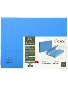 Chemises à poche - Bleu EXACOMPTA Forever Lot de 10 Visuel